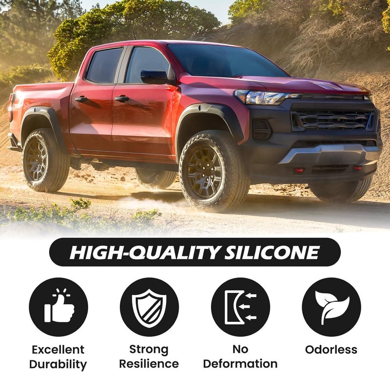 TECHPICCO Tow Hooks Covers for Chevy Colorado Trailboss 2015-2026/GMC Canyon 2015-2022 (Not fit 2023-2026 Colorado Z71 ZR2) Compatible with Chevy Colorado/GMC Canyon Accessories (Red) - Image 4